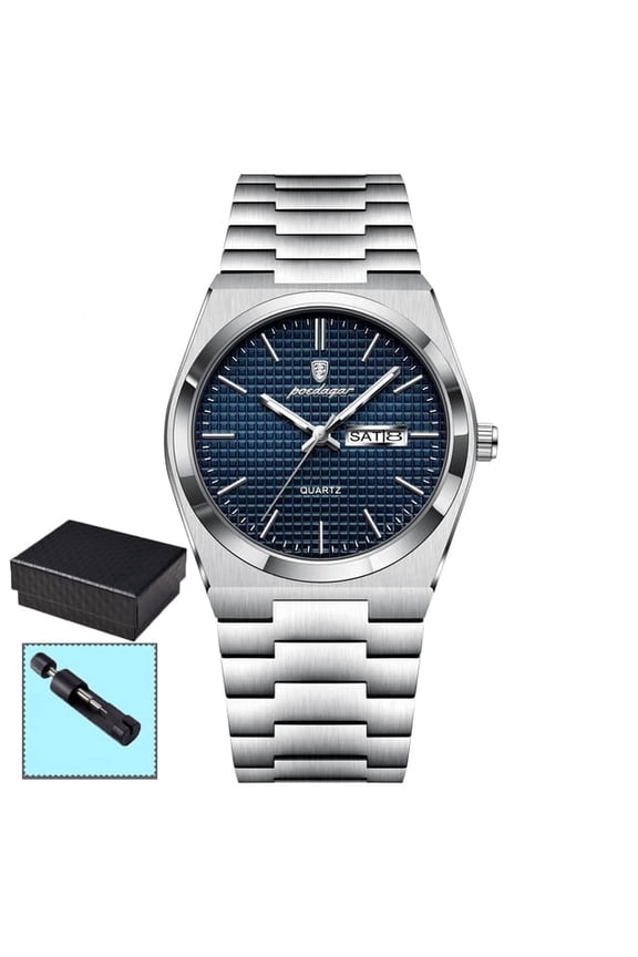 Men Versatile Quartz Wristwatch, Luminous Dial Easy Read Low Light Casual Business Timepiece