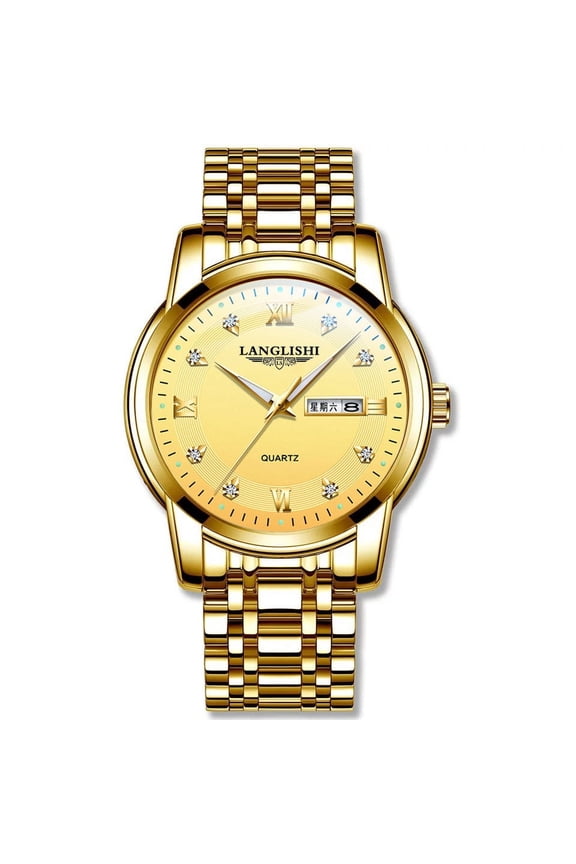 Men Watch Business Stainless Stain Quartz Men's Wristwatch Top Brand Luxury Waterproof Luminous Date Week Fashion Clock