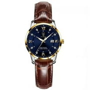 POEDAGAR Men Watch Fashion Chronograph Leather Quartz Watches Waterproof Luminous Sport Mens Wristwatch Six Needle Watch