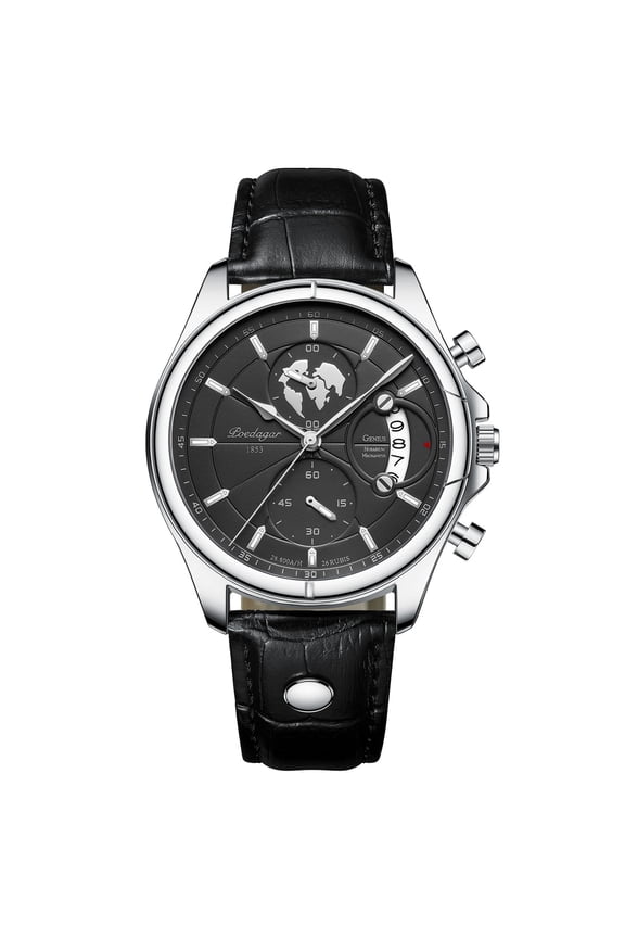 Men Watch Fashion Chronograph Leather Quartz Watches Waterproof Luminous Top Brand Luxury Casual Sport Men's Wristwatch