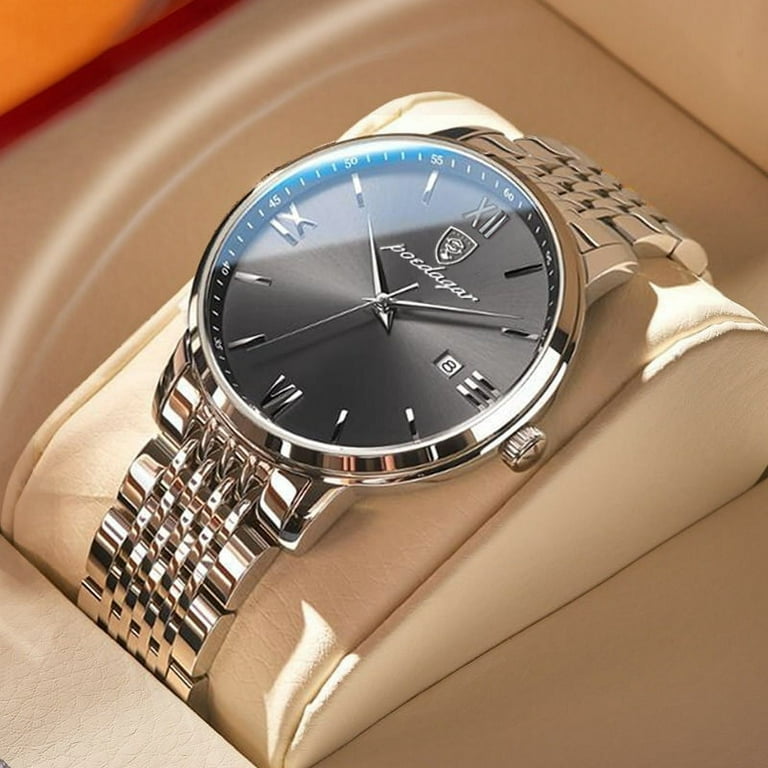 POEDAGAR Men Watch Luxury Top Brand Sport Business Rose Gold