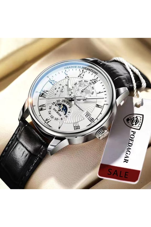 Men Watch New Fashion Leather Waterproof Luminous Top Brand Luxury Mens Quartz Wristwatch Men Sport Casual Watches
