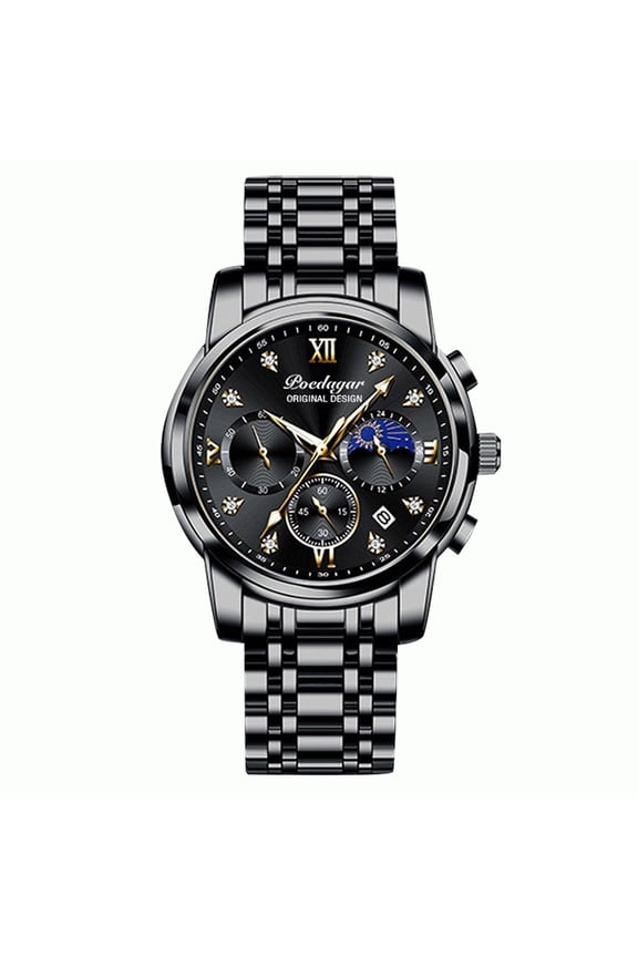 Men Watch Stainless Stain Business Watches Men's Top Brand Luxury Waterproof Luminous Date Fashion Quartz Wristwatch