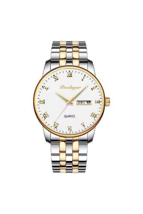 Men Watch Stainless Steel Business Watches Top Brand Luxury Quartz Men's Wristwatch Waterproof Luminous Date Week Man