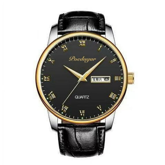 POEDAGAR Men Watch Stainless Steel Business Watches Top Brand Luxury Quartz Men's Wristwatch Waterproof Luminous Date Week Man