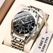 POEDAGAR Men Watch Top Luxury Sport Chronograph Quartz Watches Stainless Steel Waterproof Luminous Date Week Business Wristwatch