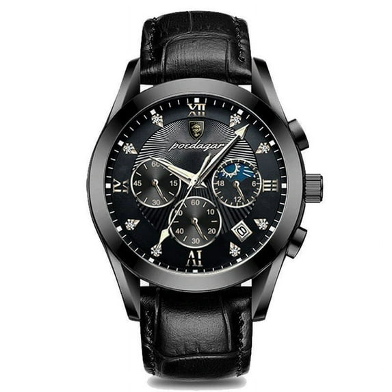 POEDAGAR Men Watch Top Luxury Sport Chronograph Quartz Watches Stainless Steel Waterproof Luminous Date Week Business Wristwatch