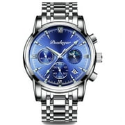POEDAGAR Men Watches New Fashion Leather Waterproof Luminous Top Brand Luxury Mens Quartz Wristwatch Relogio Masculino