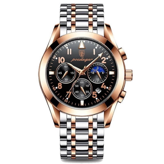 POEDAGAR Men Watches New Fashion Leather Waterproof Luminous Top Brand Luxury Mens Quartz Wristwatch Relogio Masculino