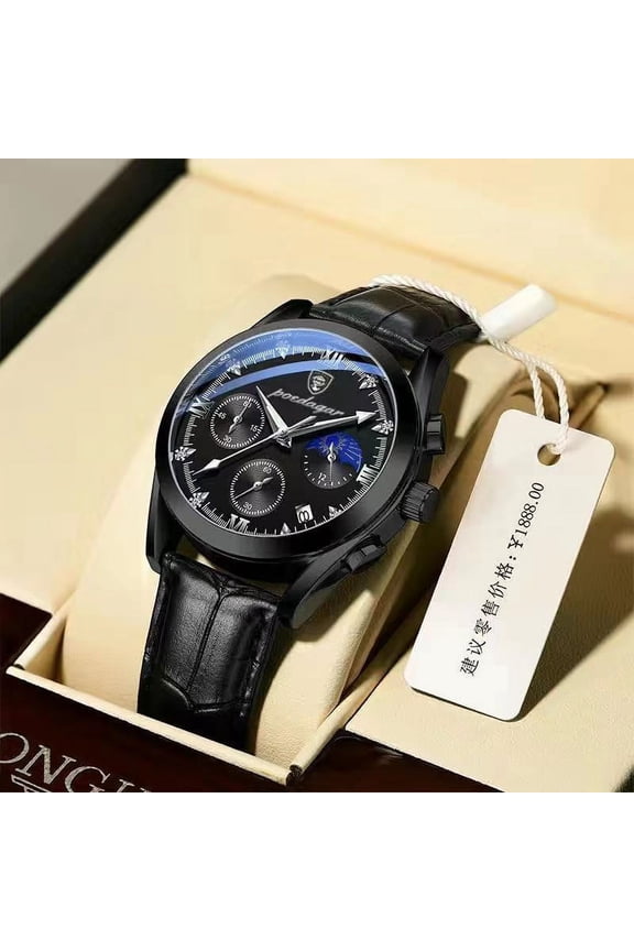 Men's Sport Watches Top Brand Luxury Fashion Leather Casual Waterproof Luminous Quartz Clock Men Wristwatch