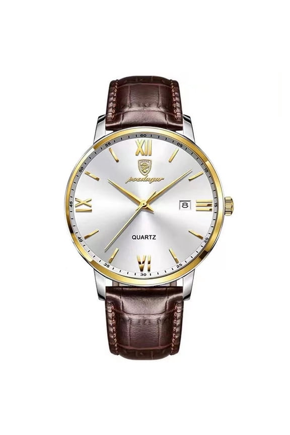 Mens Fashion Calendar Watch Top Brand Simple Luminous Waterproof Business Luxury Leather Men's WristWatch reloj hombre