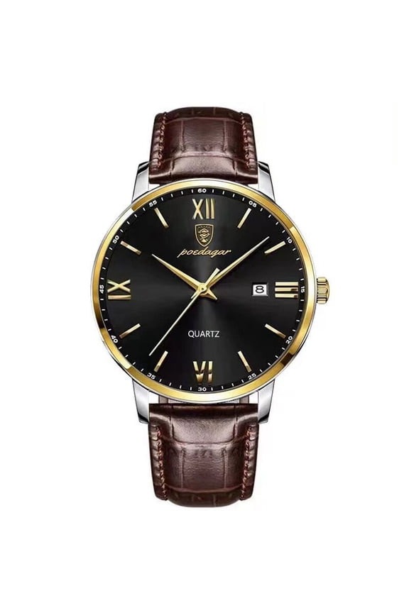 Mens Fashion Calendar Watch Top Brand Simple Luminous Waterproof Business Luxury Leather Men's WristWatch reloj hombre
