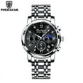 thumbnail image 1 of POEDAGAR New Fashion Mens Watches Blue Luxury Top Brand Big Dial Military Quartz Watch Leather Sport Waterproof Chronograph, 1 of 1