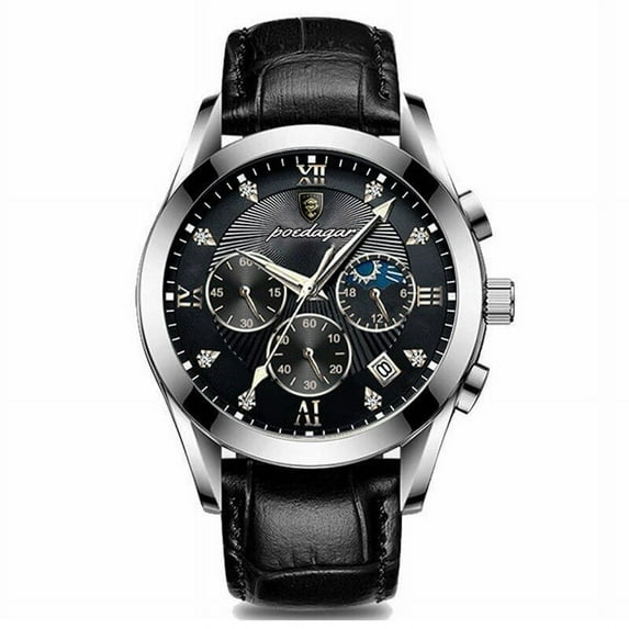POEDAGAR New Fashion Mens Watches Waterproof Luminous Luxury Quartz Wristwatch Full Stell Military Watch Watch