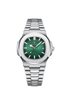 New Luxury Rose Gold Quartz Watch for Men Stainless Steel Sports Waterproof Luminous Date Fashion Square Men's Watches