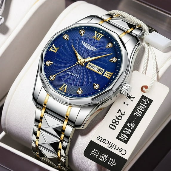POEDAGAR New Men Ultra-Thin Watches Fashion Week Calender Business Cool Waterproof Luxury Stainless Steel Quartz Wristwatch