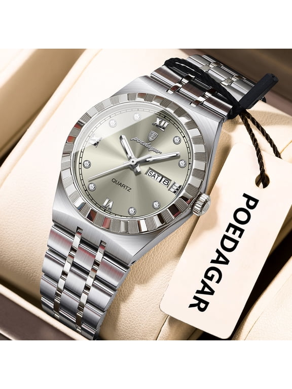 Rose Gold Stainless Steel Bracelet Watch Women's Waterproof Luminous Quartz Watch