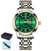 POEDAGAR Versatile Men Quartz Wrist Watch, Luminous Dial 6ATM Waterproof Daily Casual Watch