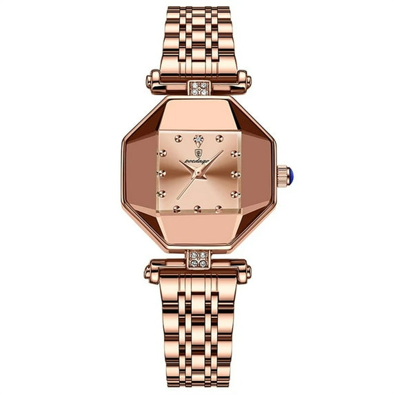 POEDAGAR Women Watch Fashion Luxury Stainless Stain Waterproof Quartz Watches Swiss Top Brand Rose Gold Ladies Wristwatch