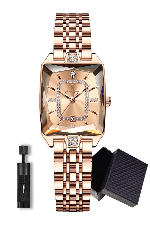 Women Watch Fashion Rose Gold Stainless steel Diamond Quartz Female Wristwatch for Luxury Dress Ladies