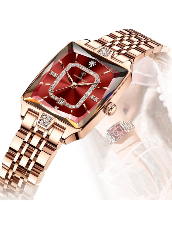 Women Watch Fashion Rose Gold Stainless steel Diamond Quartz Female Wristwatch for Luxury Dress Ladies