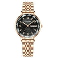 thumbnail image 1 of POEDAGAR Women Watches Fashion Rose Gold Steel Quartz Watch Waterproof Luminous Week Date Swiss Brand Ladies Wristwatch Bracelet, 1 of 6