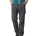 thumbnail image 1 of POENTAB Men Convertible Zip-Off 2 in 1 Hiking Pants and Shorts Quick Dry Cargo Work Pant For Travel Outdoor Safari Camping Grey ﻿, 1 of 8