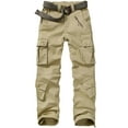 thumbnail image 1 of POENTAB Cargo Pants for Women Cotton Work Pant Hiking Trousers with 8 Pockets(No Belt), 1 of 8
