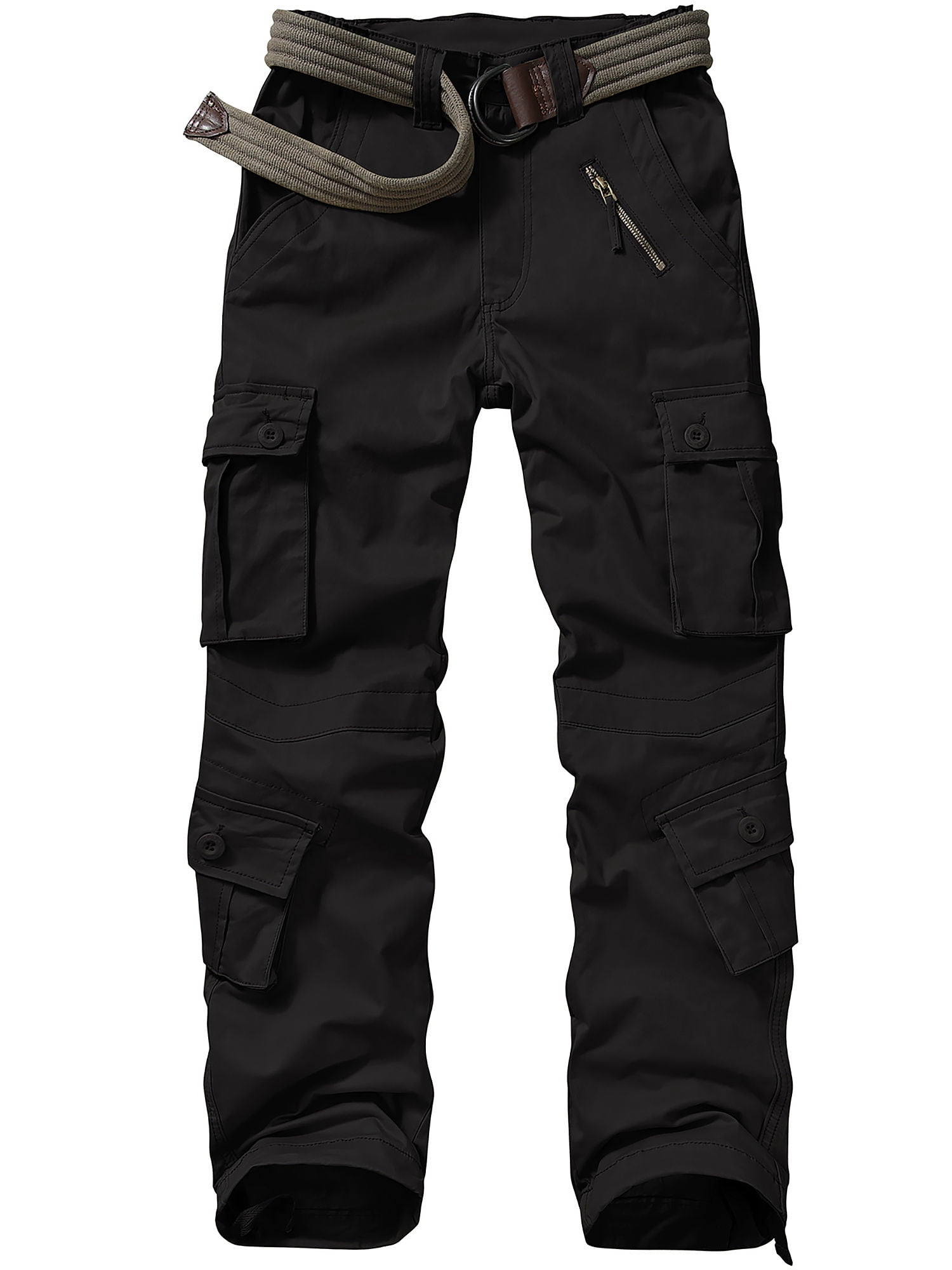 Cargo Pants for Women Cotton Work Pant Hiking Trousers with 8 Pockets(No Belt)
