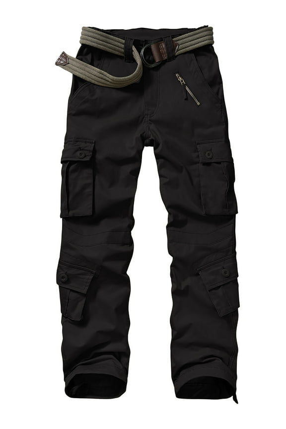 Cargo Pants for Women Cotton Work Pant Hiking Trousers with 8 Pockets(No Belt)