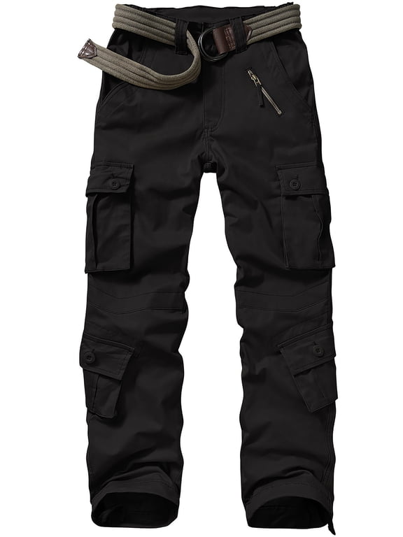Cargo Pants for Women Cotton Work Pant Hiking Trousers with 8 Pockets(No Belt)