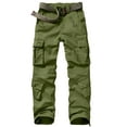 thumbnail image 1 of POENTAB Cargo Pants for Women Cotton Work Pant Hiking Trousers with 8 Pockets(No Belt), 1 of 8