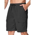 thumbnail image 1 of POENTAB Hiking Cargo Shorts for Men Outdoor Lightweight Quick Dry Water Resistant Casual Fishing Work Shorts with Pockets Black, 1 of 9