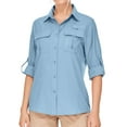thumbnail image 1 of POENTAB Long Sleeve Casual Shirts for Women Button Down Quick Dry Hiking Fishing Work Shirt UPF 50+ UV Sun Protection Summer Fall Tops, 1 of 7