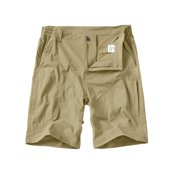 POENTAB Mens Fishing Shorts Stretch Waist Work Short Summer Casual Sports Athletic Safari Biking Street Beach Wear