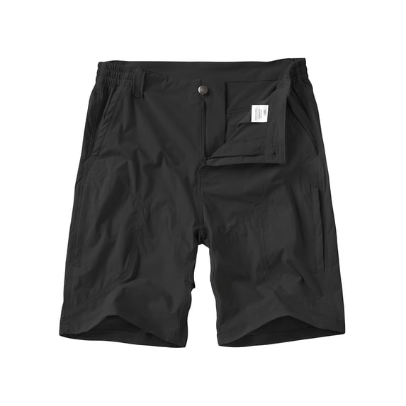 POENTAB Mens Hiking Cargo Shorts Outdoor Travel Shorts for Men with Multi Pocket for Fishing Camping Casual Golf Cycling Black 38