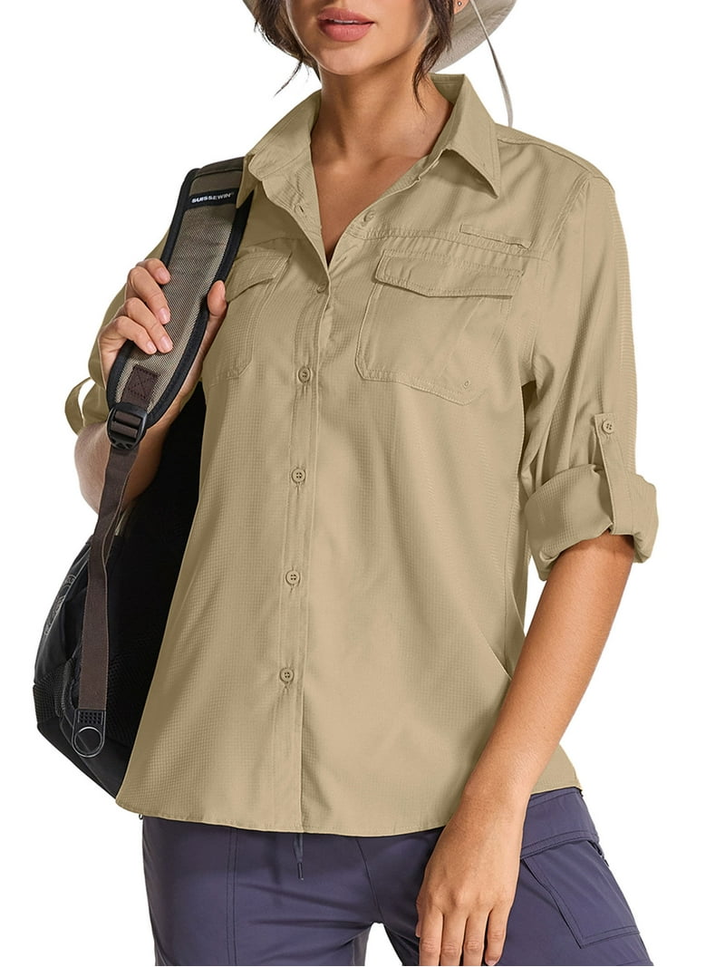 Swimming Shirt Women CAMEL Women's UPF 50+ UV Sun Protection