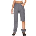 thumbnail image 1 of POENTAB Women's Hiking Zip Off Pants Convertible to Shorts with Multi Pockets Lightweight Camping Trousers Gray, 1 of 7