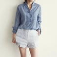 thumbnail image 1 of POETANCE Clothing! Oversized T Shirts for Women Long Sleeve Tops for Women Autumn Solid Color Thin Cotton Linen Loose Sunscreen Shirt T Shirts for Women Fitted Shirts Casual Basic Tee L, 1 of 5