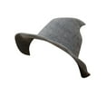 thumbnail image 1 of POETANCE 50% Off Clear! Autumn And Winter Halloween Hat Pointed Top Solid Color Funny Big Brim Knitted Hat Baseball Caps (Gray), 1 of 3