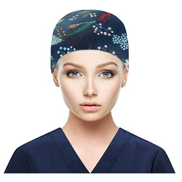 POETANCE Clearance Prime Scrub Cap With Buttons Bouffant Hat With Sweatband for Womens and Mens Summer Savings Clearance