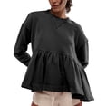 thumbnail image 1 of POETANCE Clothing Women's Fashion Shirt Cute Womens Tops Sweatshirts Long Sleeve Crewneck Sweatshirt Hoodies For Women Trendy Outfits Fall Clothes, 1 of 7