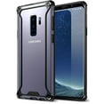 thumbnail image 1 of POETIC Affinity Series Premium Thin/No Bulk/ protection where its needed/Clear/Dual material Protective Bumper Case for Samsung Galaxy S9 Plus Black/Clear, 1 of 5