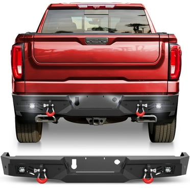 POFENZE 19-24 Chevy Silverado and GMC Sierra 1500 Rear Bumper Full Width Off Road Bumper
