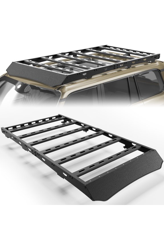 4Runner Roof Rack Cargo Basket for 2010-2024 Toyota 4Runner Overland Rooftop Luggage Storage Holder 800 LBS
