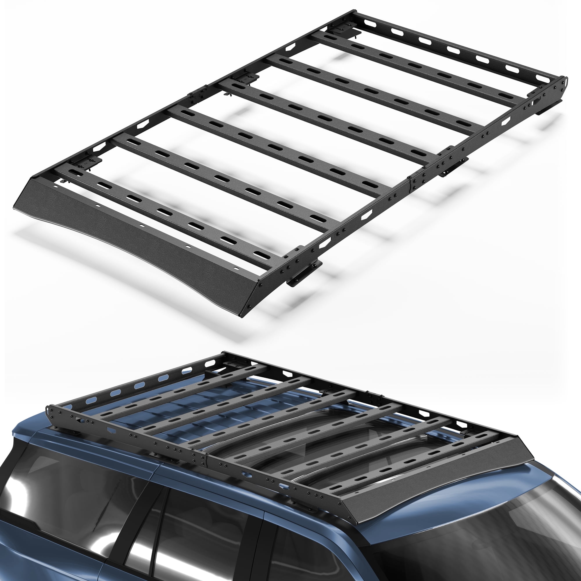 POFENZE For 2018-2025 Ford Expedition Roof Rack Heavy Duty 96" Roof Rack 800LBS Capacity Cargo Basket Carrier for Camping, Overlanding, Road Trip