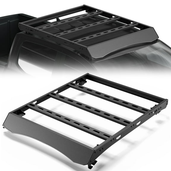 POFENZE For 2019-2025 Ford Ranger Roof Rack Heavy Duty Truck Roof Rack 800LBS Capacity Cargo Basket Carrier for Camping, Overlanding, Road Trip