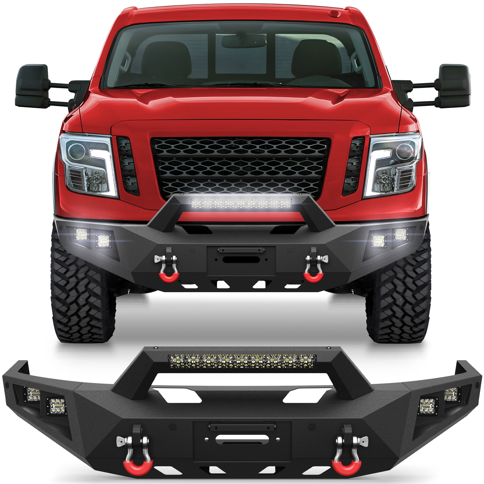 POFENZE Front Bumper for 2016-2024 Nissan Titan XD only