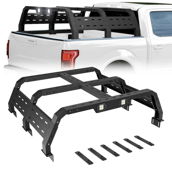 POFENZE Ladder Rack for Mid Size Trucks Adjustable Height Truck Bed Rack With Bed Rails