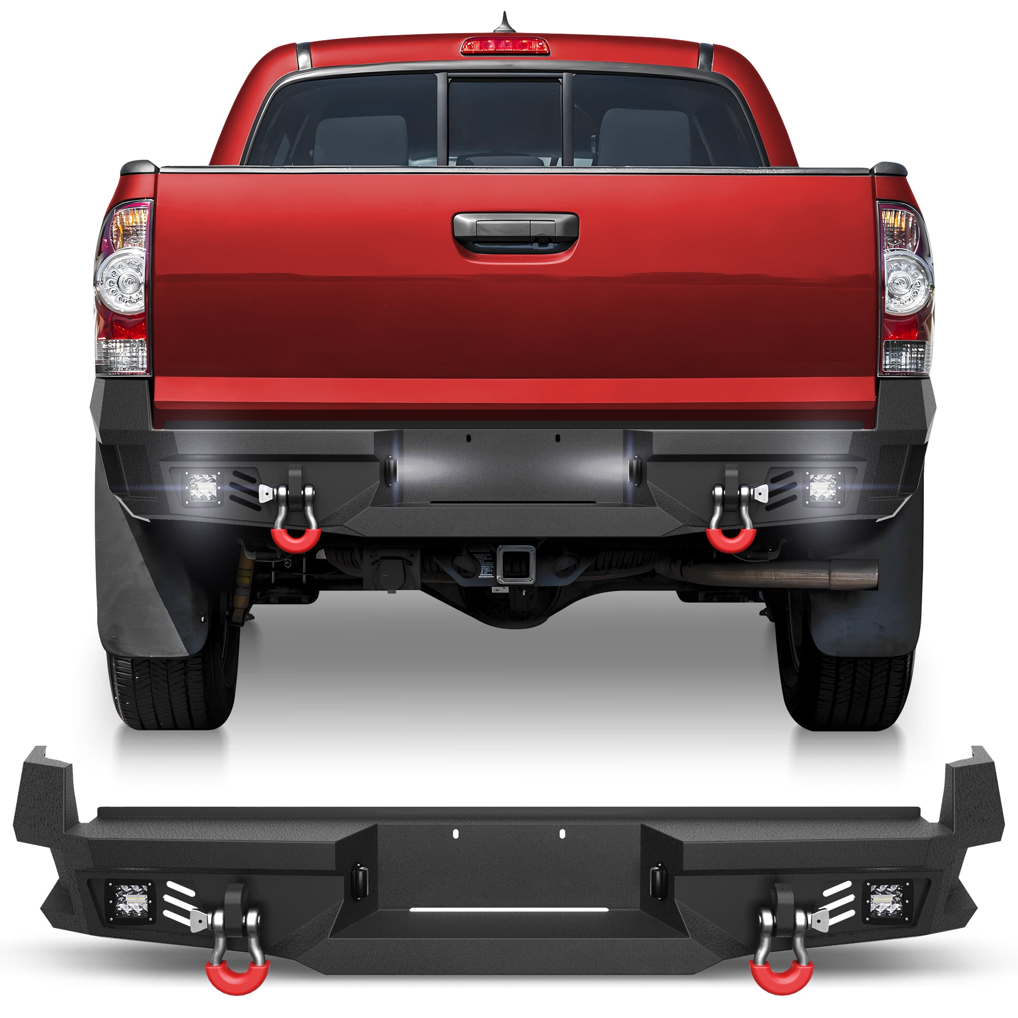 Rear Truck Bumper POFENZE Rear Bumper for 2005-2015 Tacoma 2nd Gen Pickup Trucks